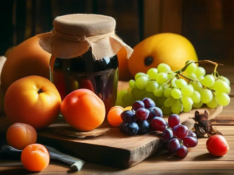 家庭自制水果酒材料与成品展示