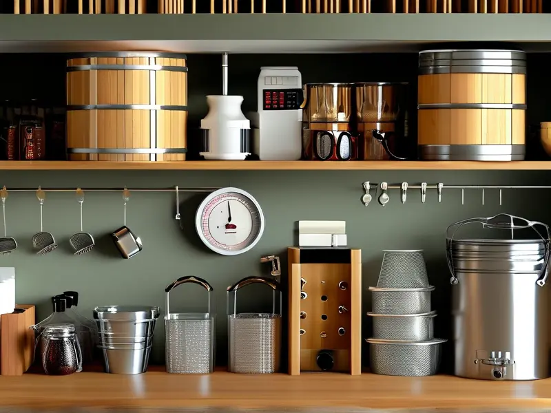 家庭酿酒必备工具与原料展示