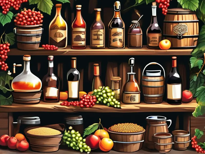 自酿酒配方原料及工具展示