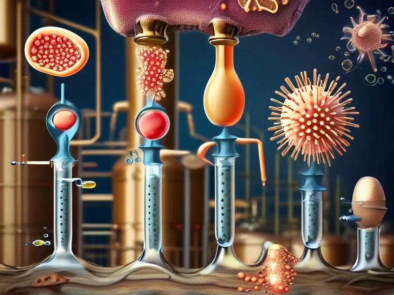 酿酒用菌种显微镜视图及发酵过程示意图