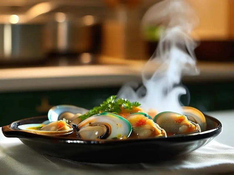 白酒炖青口成品图