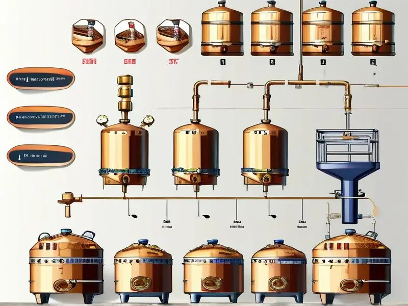 白酒酿造工艺流程示意图