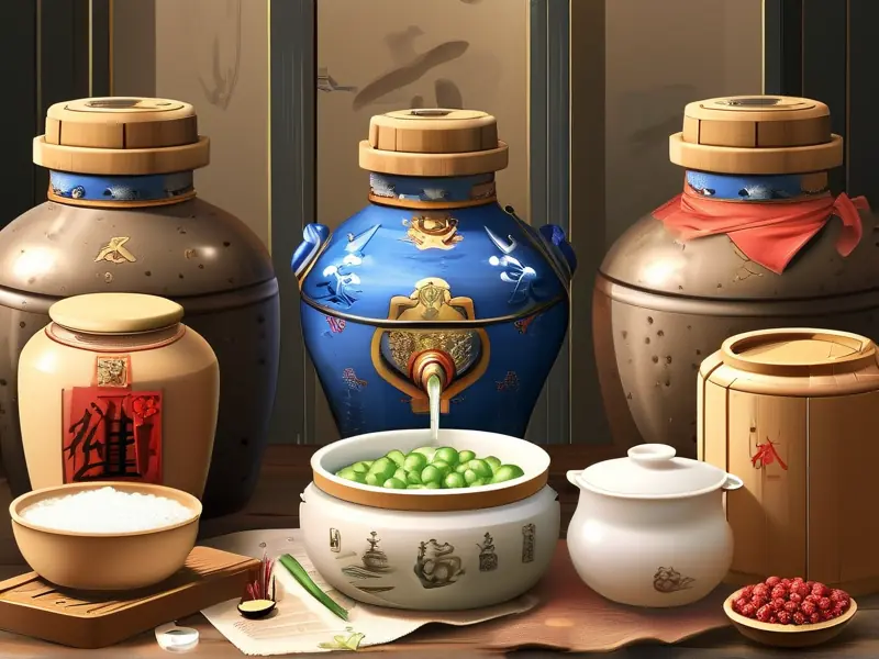 白酒制作的工艺流程示意图