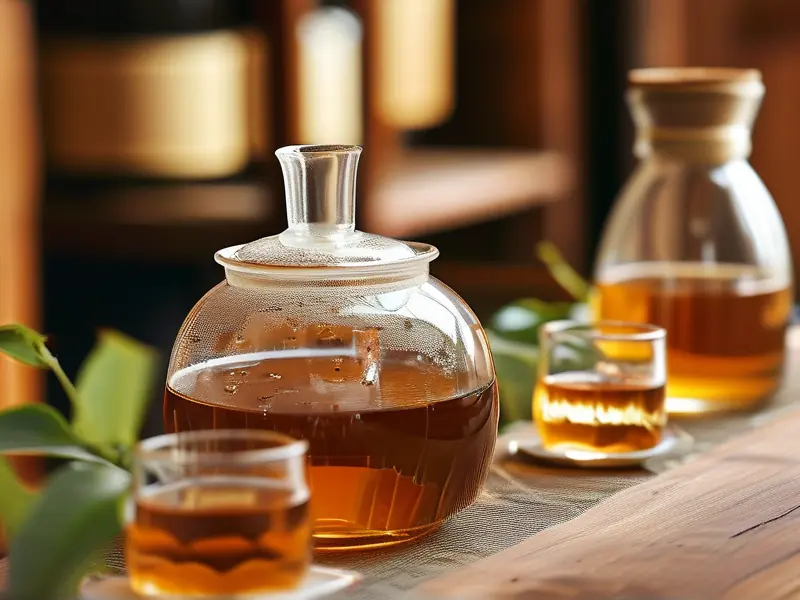 家庭自制茶酒制作过程及成品展示