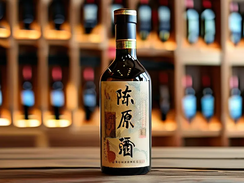 陈坛原酿酒30珍藏酒瓶展示