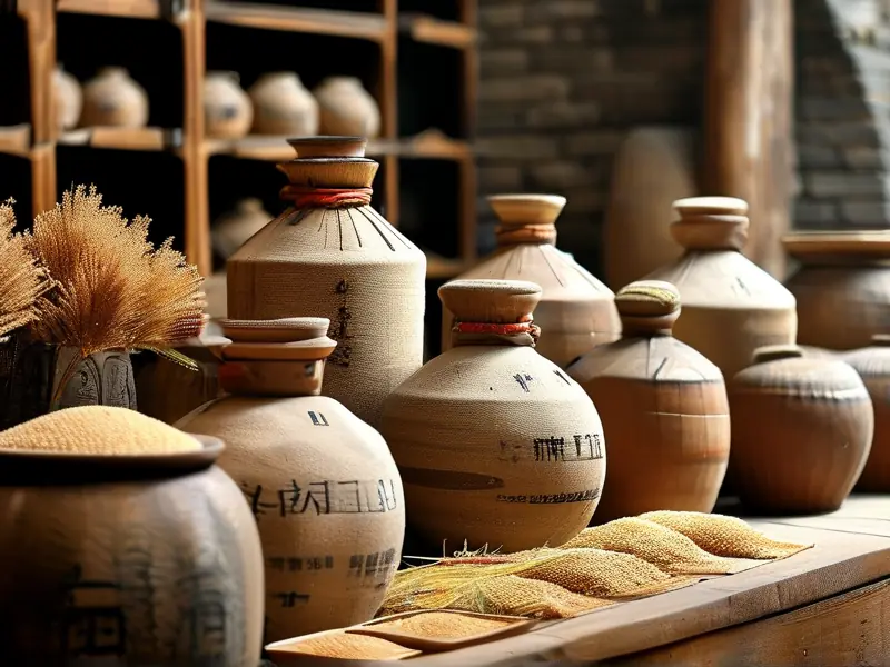 重庆自酿白酒原料与器具展示