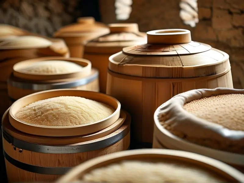 传统米酒酿造工艺流程示意图