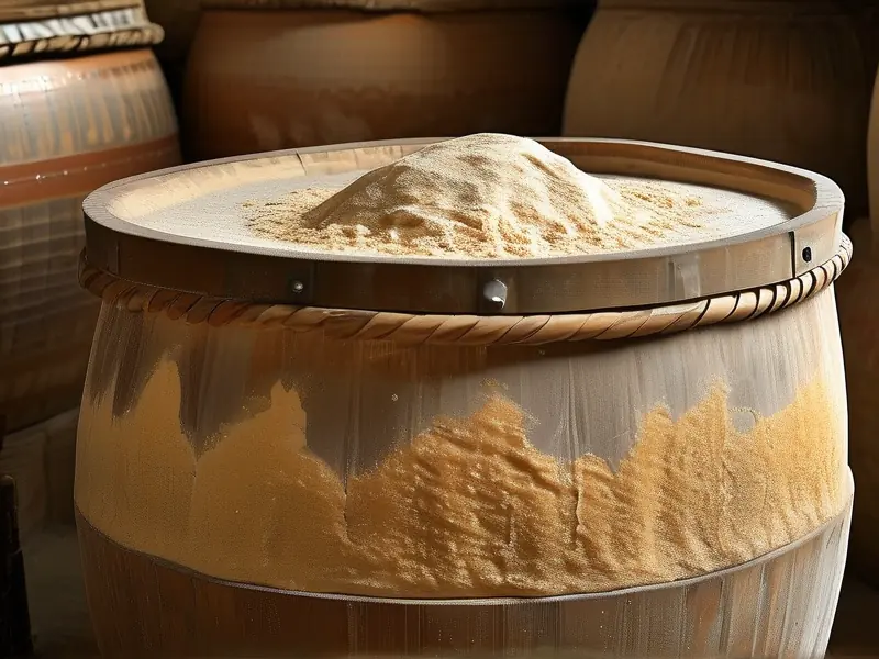 传统大酒曲制作过程展示