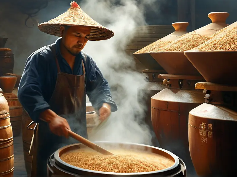 高粱白酒传统酿造工艺展示