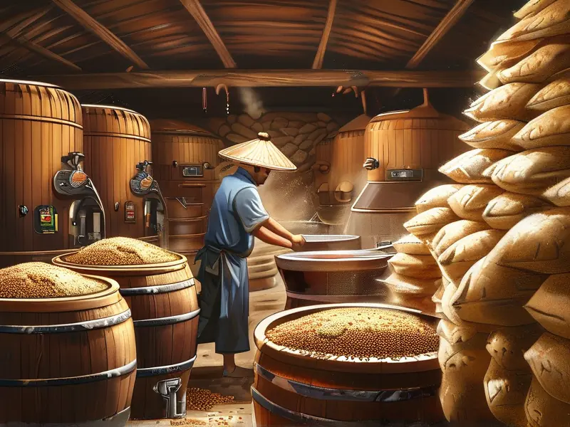 传统高粱酒酿造工艺流程实拍图