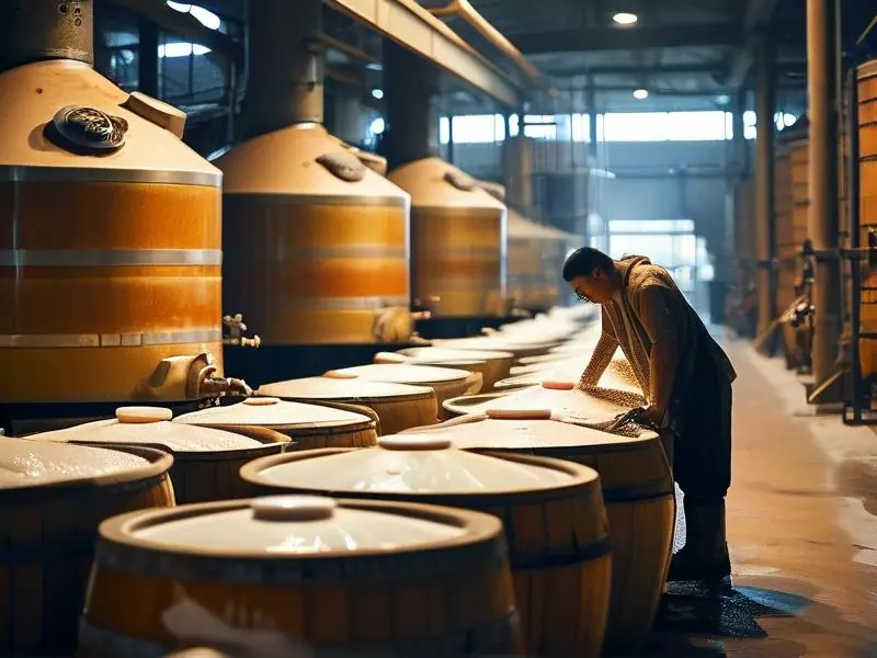 固态白酒生产工艺现场操作图