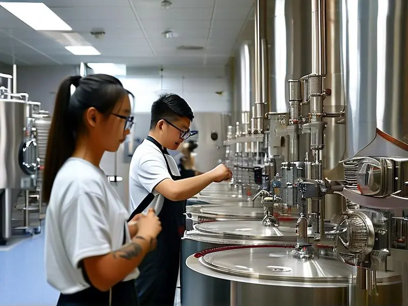 贵州酿酒学校学生实践酿酒技术