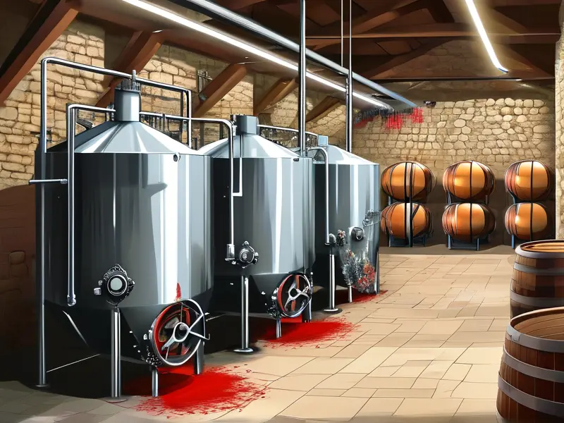 红葡萄酒酿造工艺流程示意图