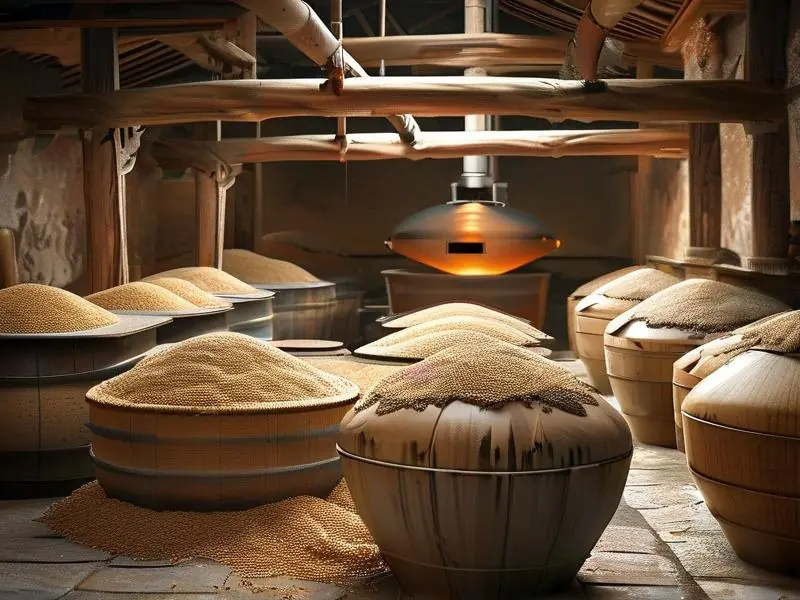 江西谷酒传统酿造过程展示