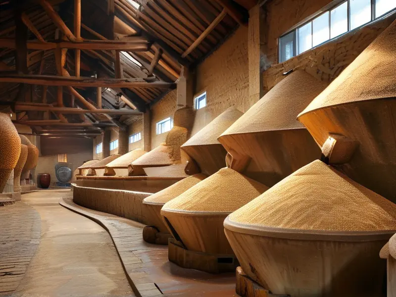 酱香白酒固态发酵工艺流程图