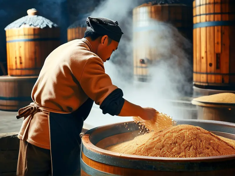 传统酱香白酒酿造工艺现场展示