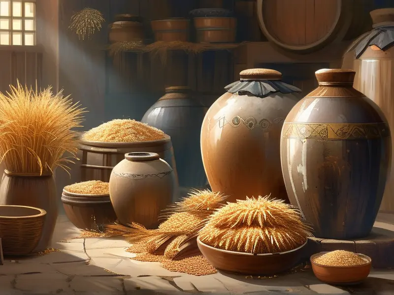 焦陂秋酿头酒传统酿造过程展示