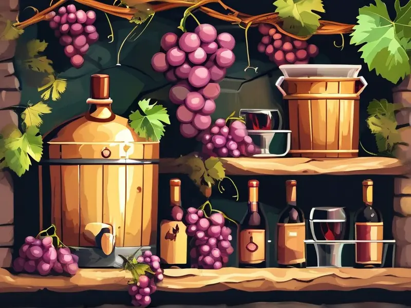 家庭自酿葡萄酒所需工具及材料展示