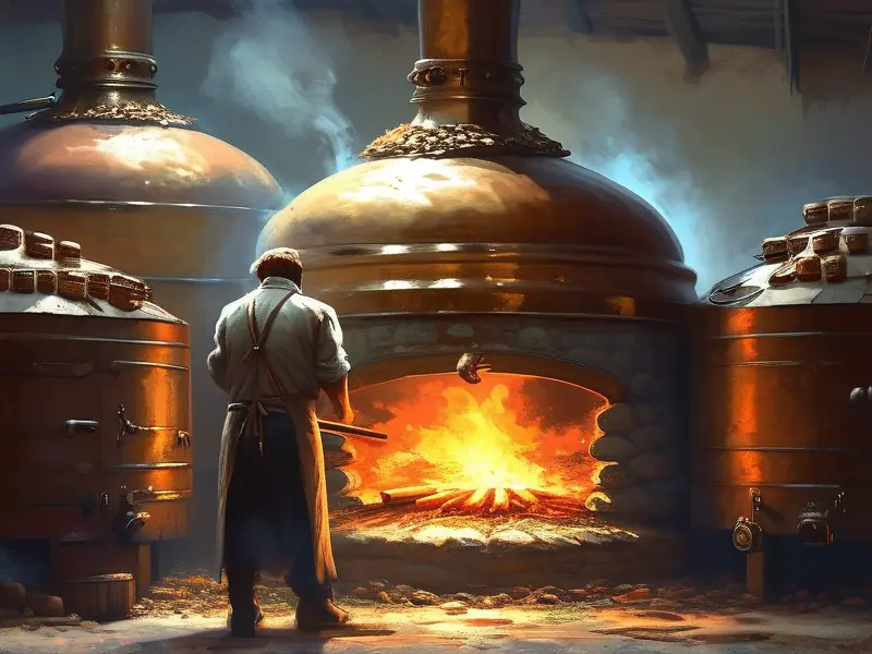 传统烤酒技术操作现场