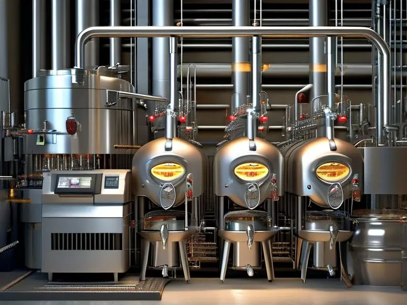 现代化烤酒设备工作场景展示