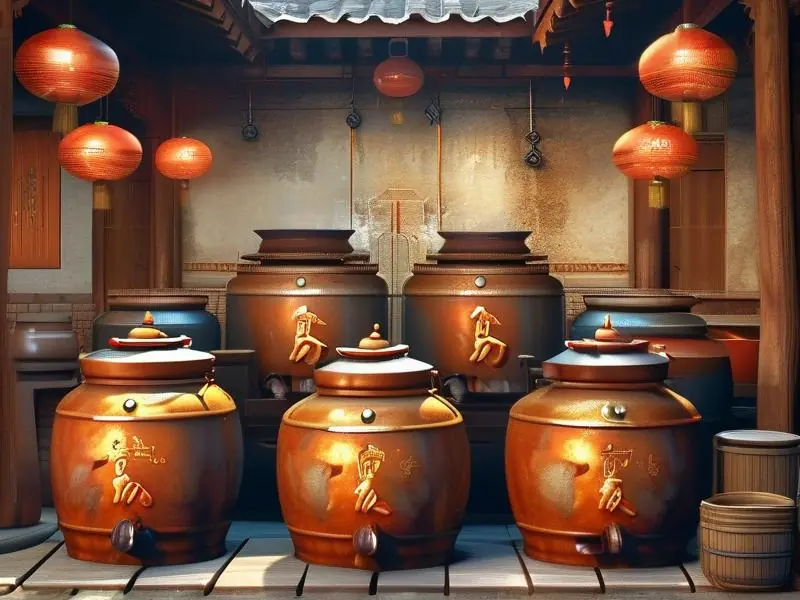 粮食酿白酒的传统工艺流程展示