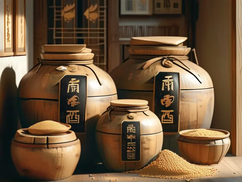 粮食酿酒基本流程示意图