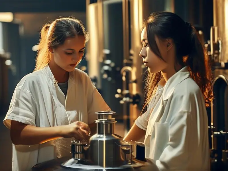 泸州酿酒专业学生实验场景