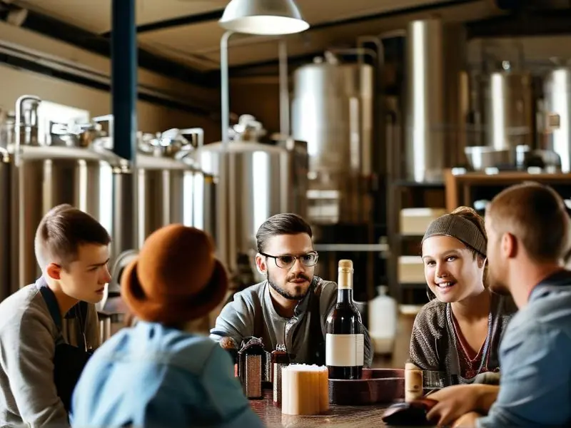 酿酒技术培训学习现场教学场景