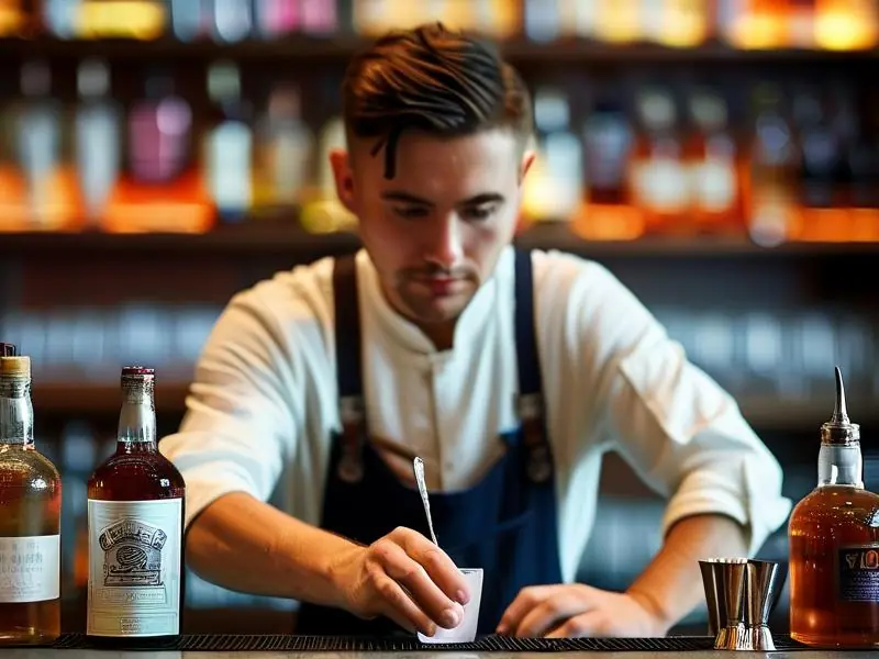 宁波调酒培训学校学员学习调酒技术