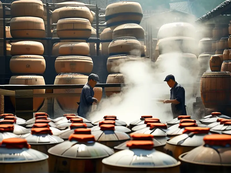 浓香型白酒传统酿造工艺现场