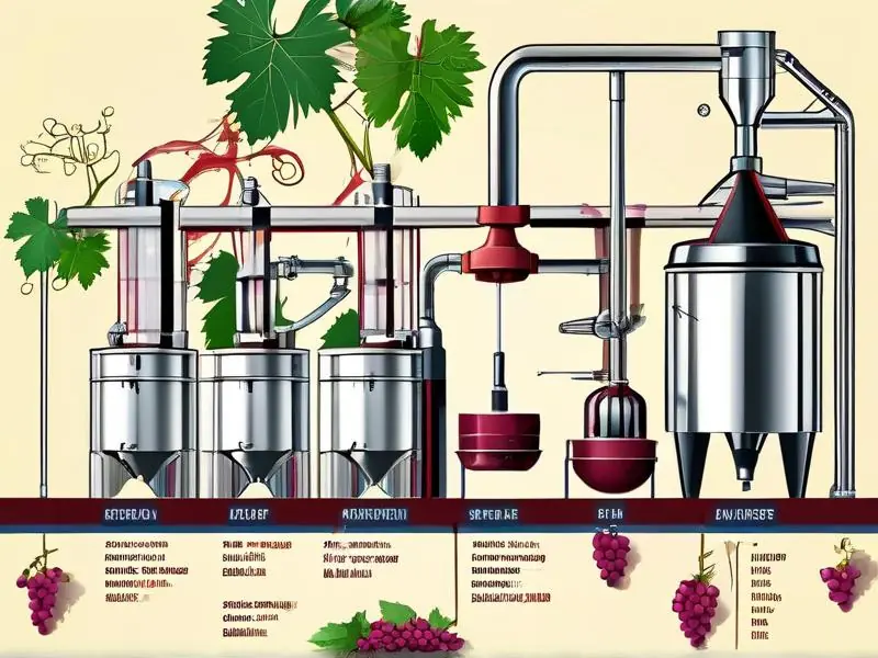 葡萄酒酿造工艺流程详解图示