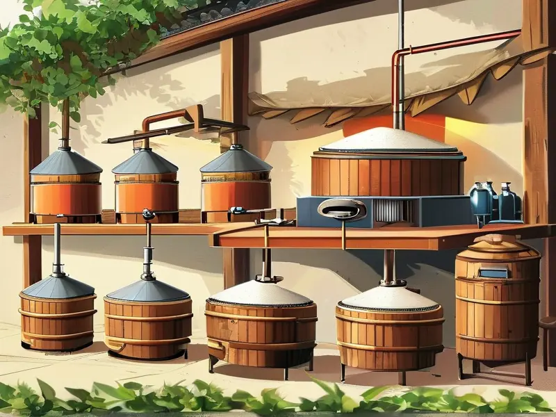 清香型白酒酿酒工艺流程示意图