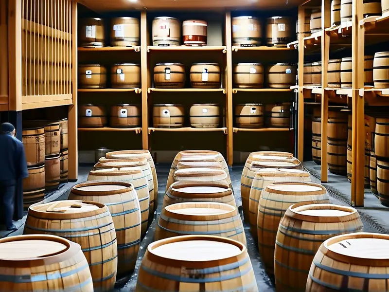 日本清酒传统木桶发酵工艺实景展示