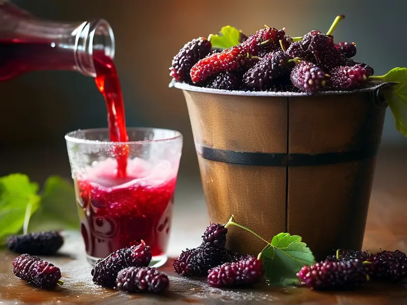 桑葚酒制作过程的关键步骤展示