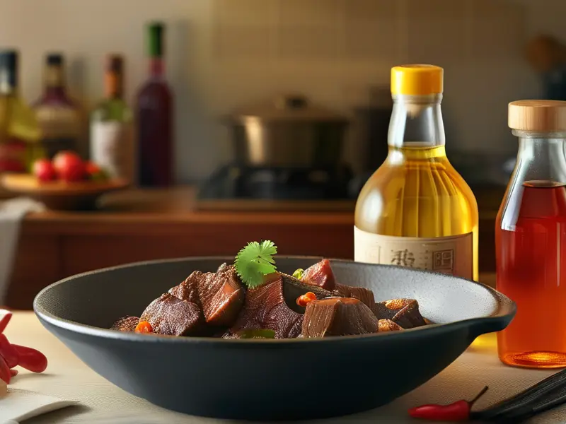 烧牛肉与不同料酒的搭配展示