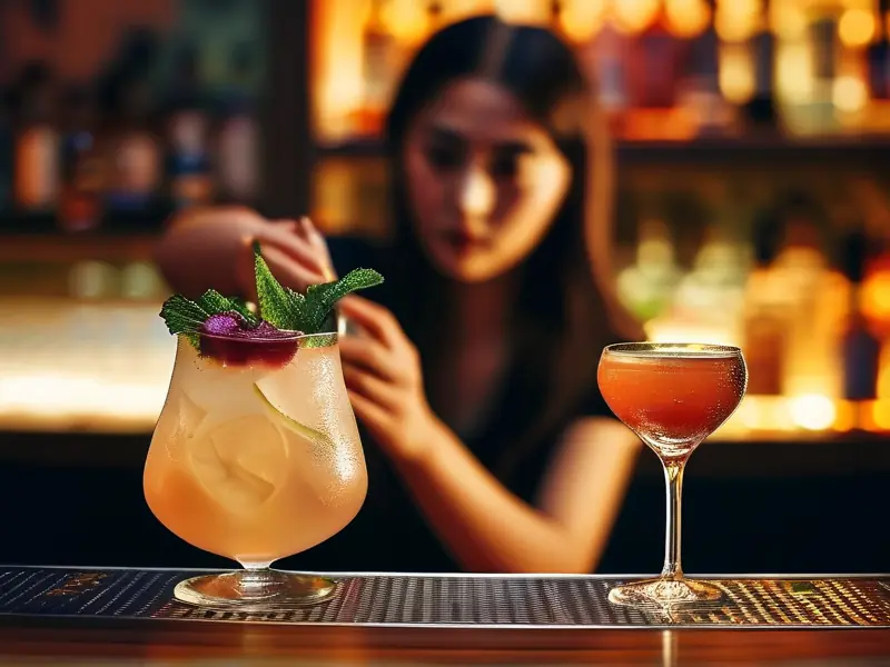 石家庄调酒培训学校学员实践操作