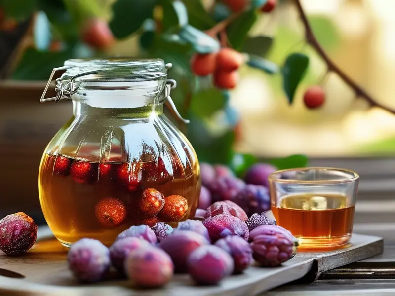 糖刺果泡酒的制作过程展示