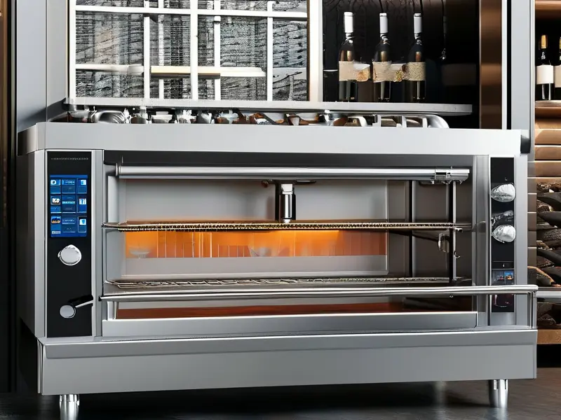 新式不锈钢烤酒设备工作状态特写