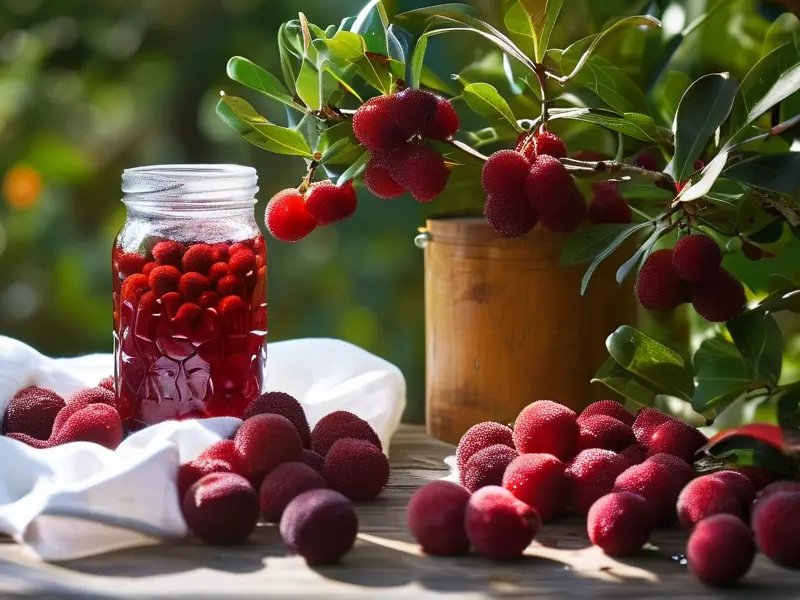 杨梅酒酿造过程展示