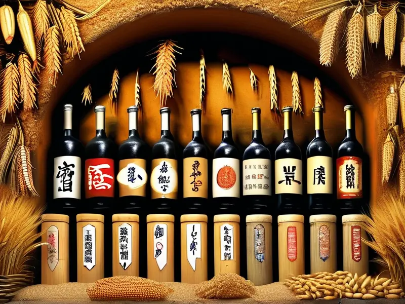 纯粮酒种类展示及酿酒原料