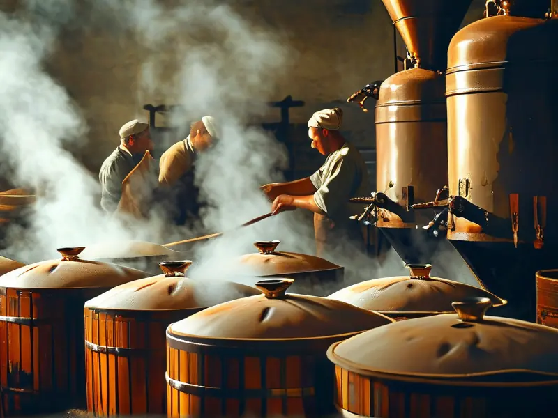 传统蒸酒设备工作过程实拍图