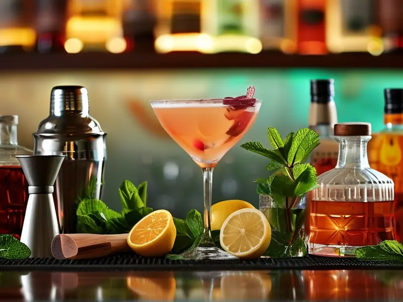 制作鸡尾酒所需的工具和材料