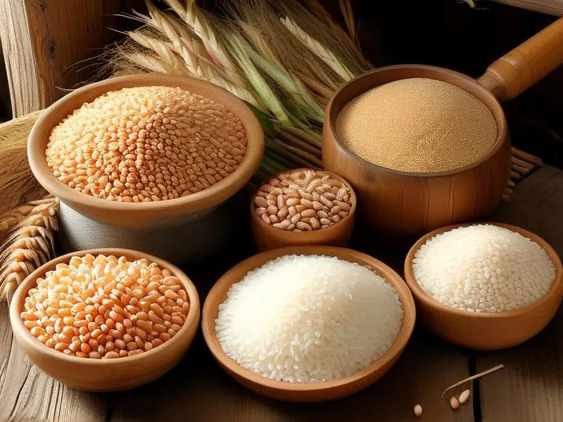 五种常见酿酒粮食原料展示