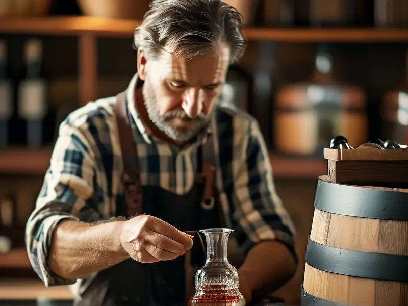 测量自酿烧酒度数的实际操作场景