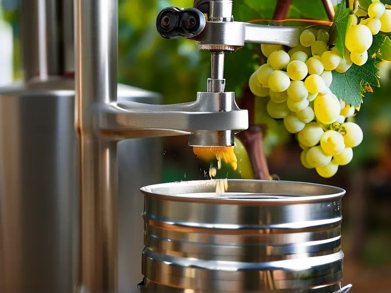 白葡萄酒酿造工艺流程示意图