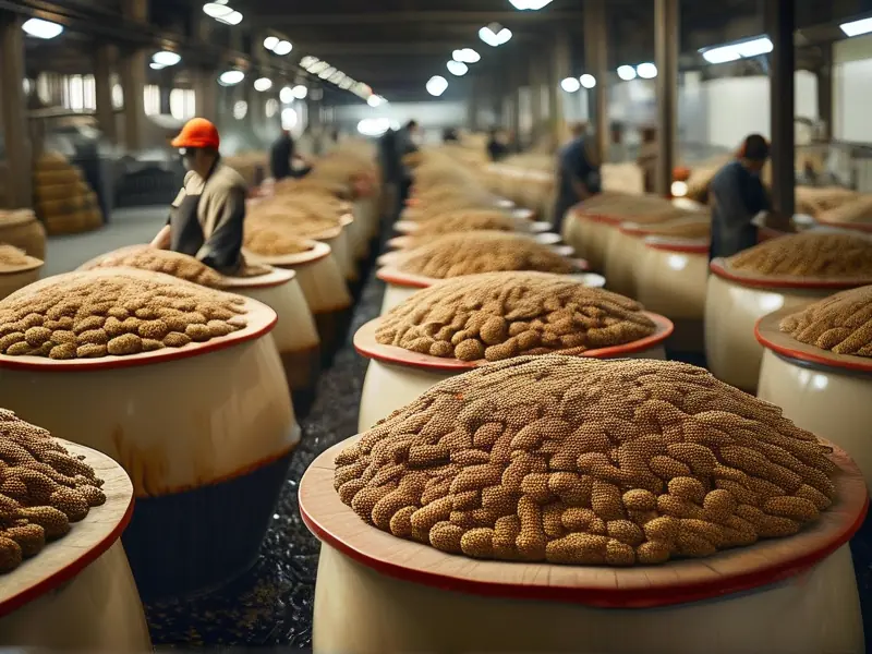 白酒固态发酵生产工艺现场实拍图