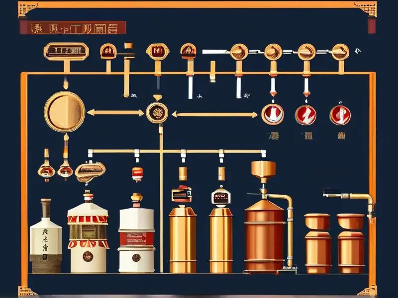 酱香型白酒传统酿造工艺流程示意图