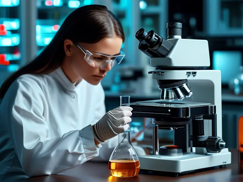 白酒检验技术实验室操作场景