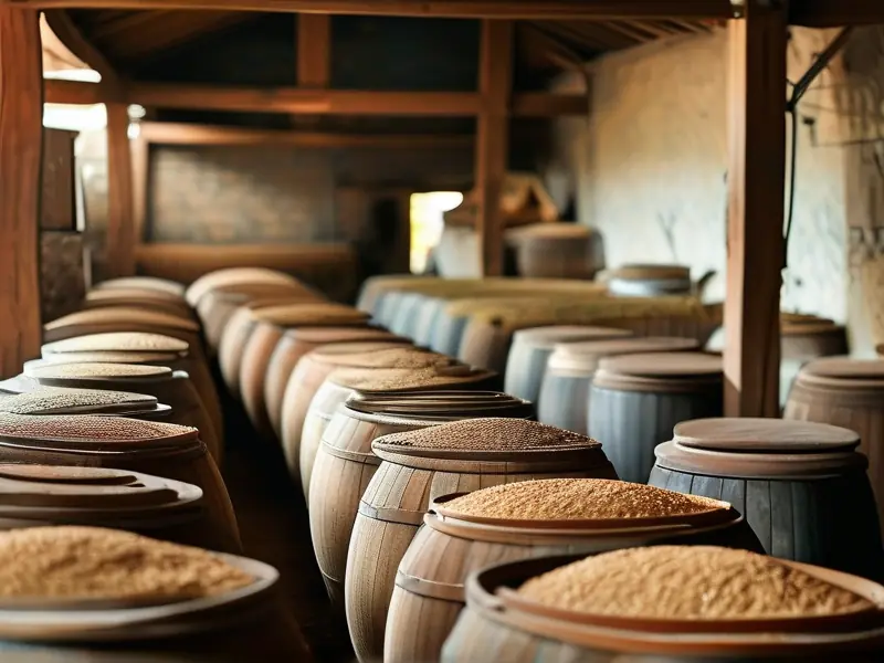 白酒酒曲制作过程实拍图