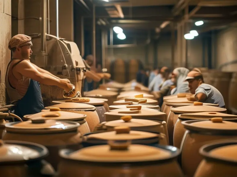 白酒传统酿造工艺现场展示